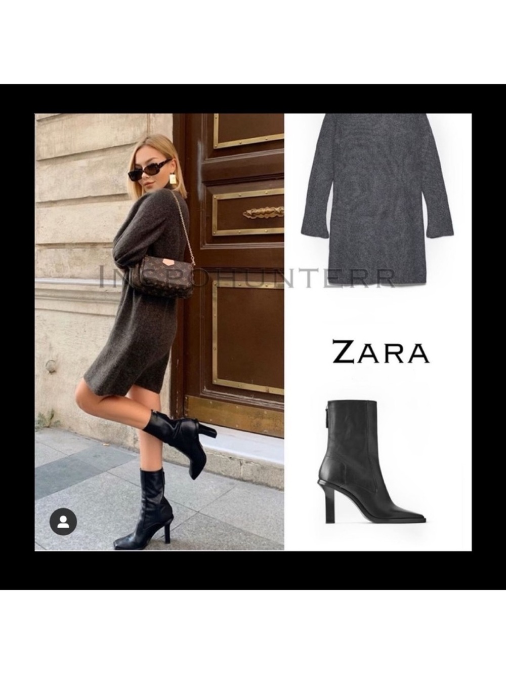 Zara leather square toe ankle boots US size 10 EU size 41 - Picture 4 of 13